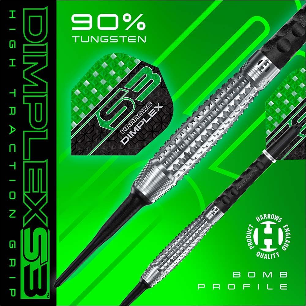 値下げ相談あり。DIMPLEX S3 ダーツセット 20g Harrows ハローズ DIMPLEX S3 BOMB ディンプレックス S3 ボム 2BA 20g